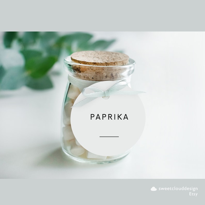 Avery Minimal Kitchen Labels Printable Template 2 Inch & 1.5 Inch Round ...