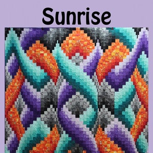 SUNRISE Bargello Quilt Pattern - EASY Beginner Project