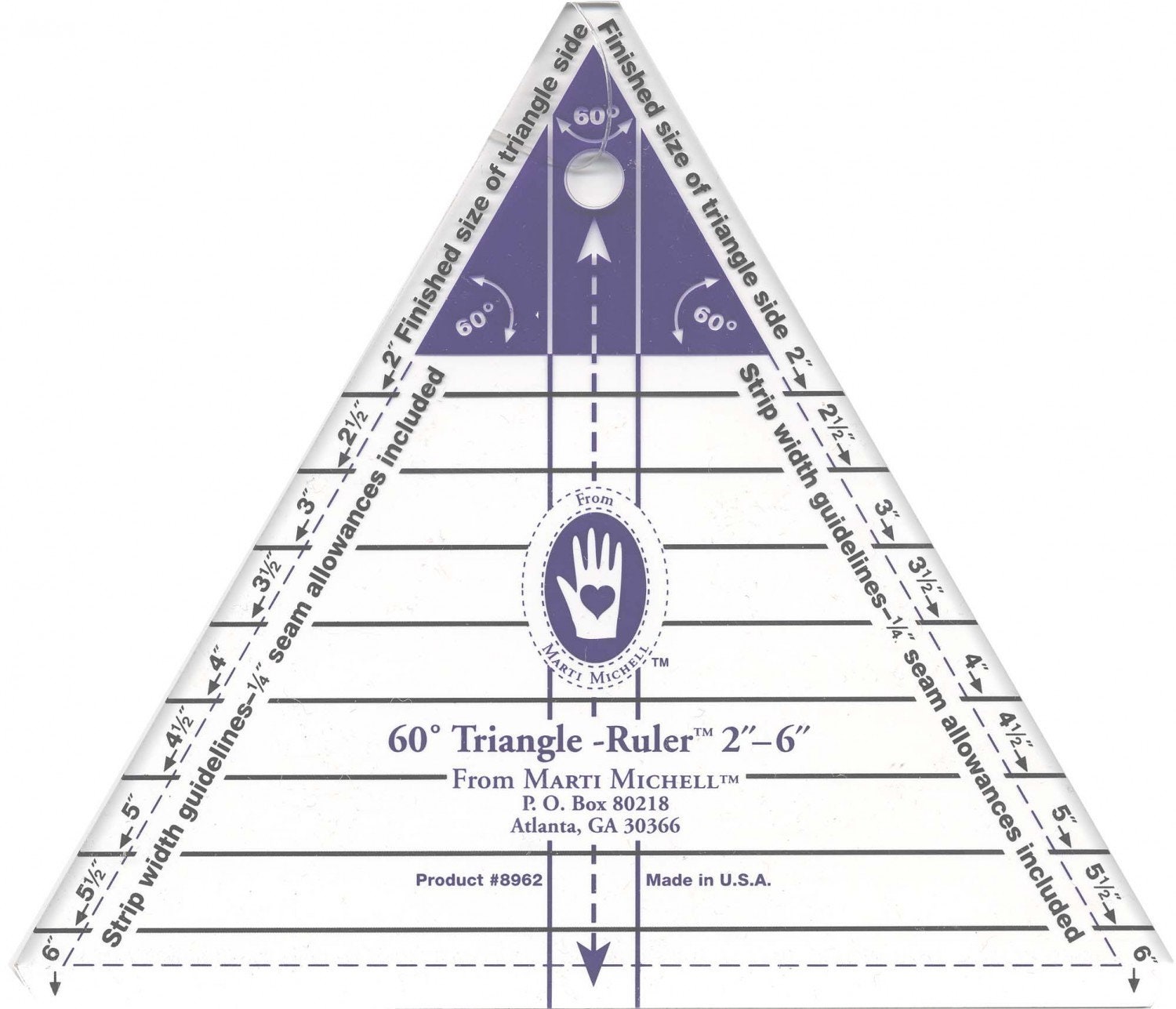 Missouri Star 8 Equilateral 60 Degree Triangle Ruler