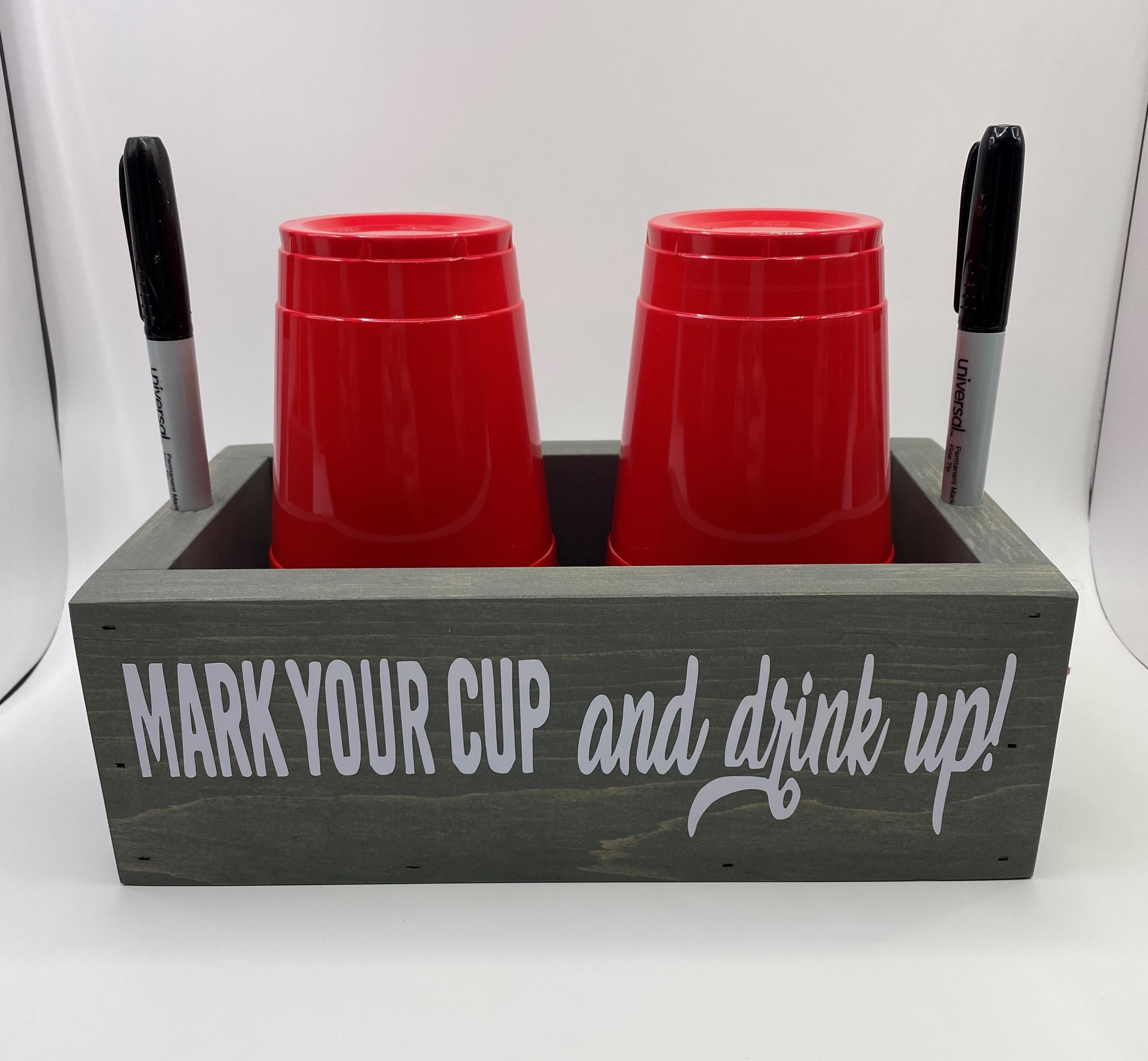 Double Red Solo Cup Dispenser - Shot Box Set - Marker Holder - Mark ...