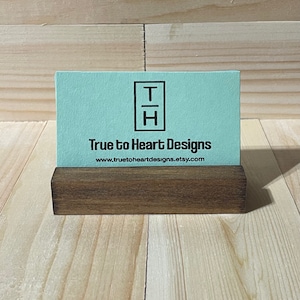 Hardwood Business Card Holder - Northern White Pine - Reclaimed Ash - Display Stand - Office Decor