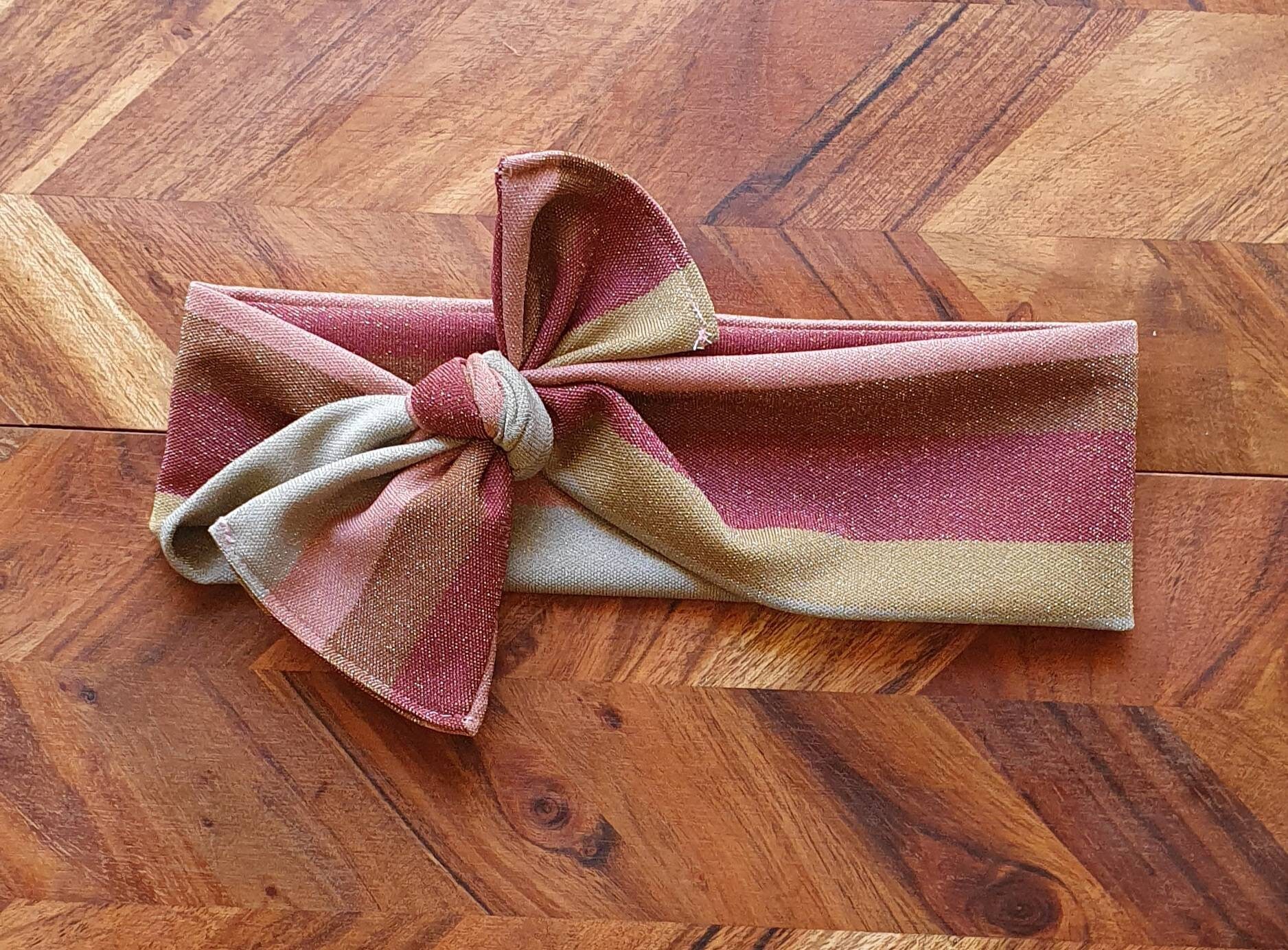 Zeayebsr 2 Fascine Per Capelli Bambina In Maglia - Rosa, Morbide Con Nodo, Comode (18x8 Cm)