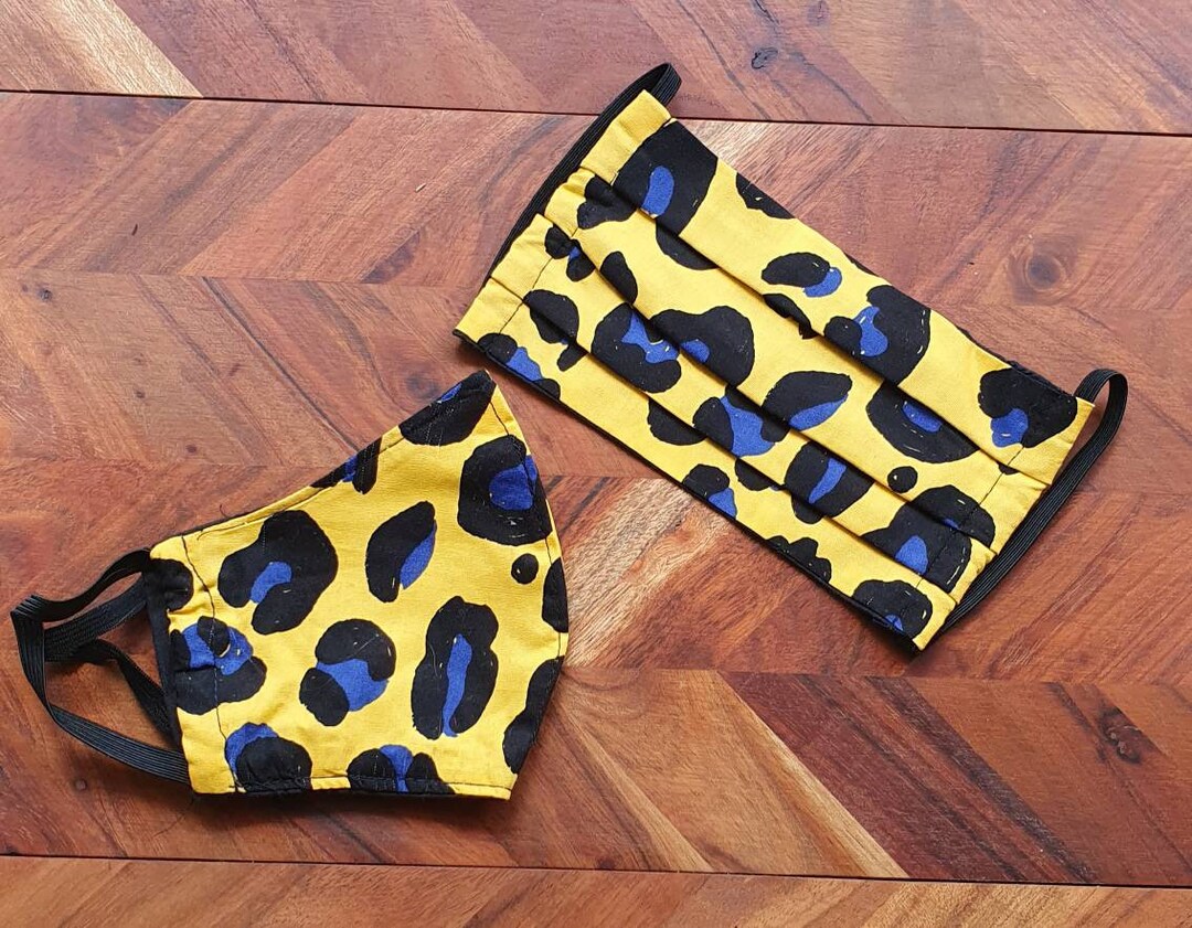 Fabric Face Mask Australia With Filter Pocket Bright Animal Etsy