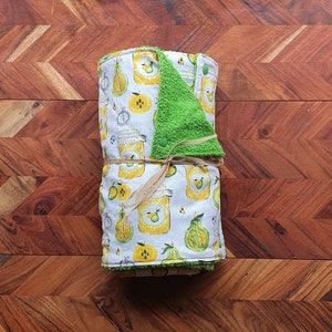 Toalhas de cozinha sem papel, toalhas de papel reutilizáveis, toalhas sem papel, lenços de cozinha, panos de limpeza, conjunto ecológico de 12 - impressão em conserva