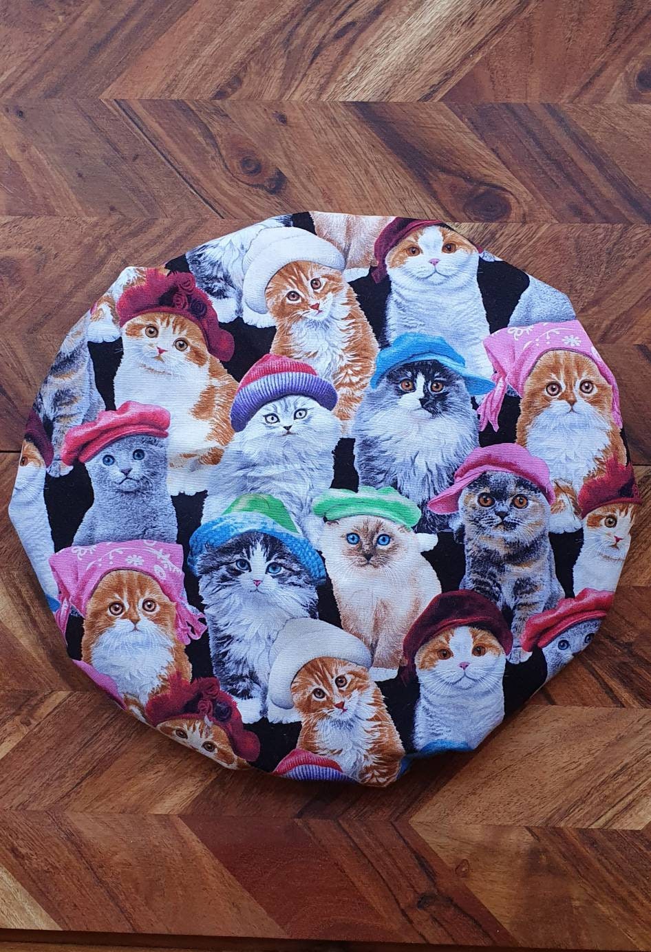Womens Luxury Waterproof Shower Cap Cats With Coloured Hats Etsy