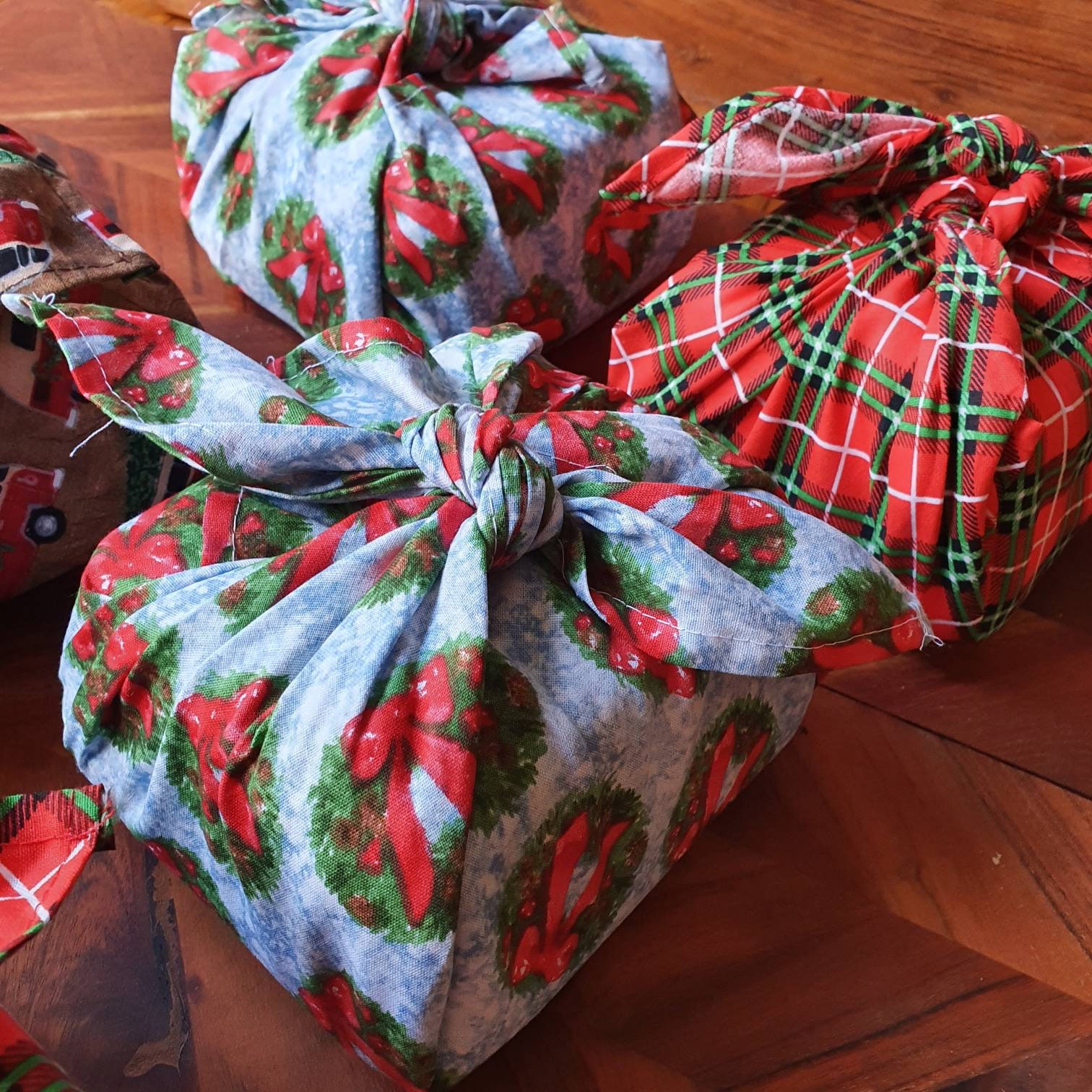 Christmas Fabric Gift Wrapping Furoshiki Japanese Gift Etsy