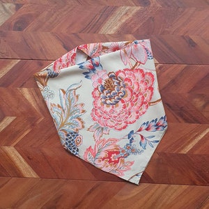 Bandana For Women -  Super Soft Floral Square Scarf - Dog Bandana