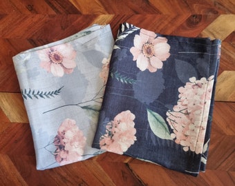 Handmade Floral Cotton Tea Towel: Large Absorbent Kitchen Dish Towel