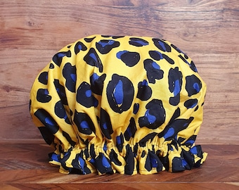 Womens luxury waterproof shower cap - Bright animal print
