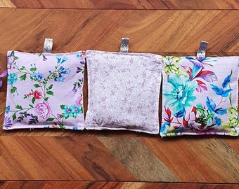 Lavender Drawer Sachet, lavender pillow - 3 pack - purple floral