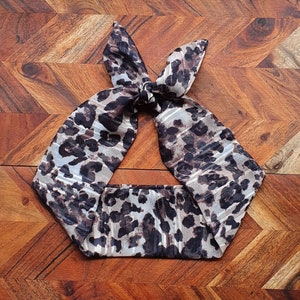 Hair Scarf - Women's Hair - Vintage - Handmade - Bows - Ponytails - Buns - Polyester/Chiffon/Crepe - Neckerchief - Bag Scarf
