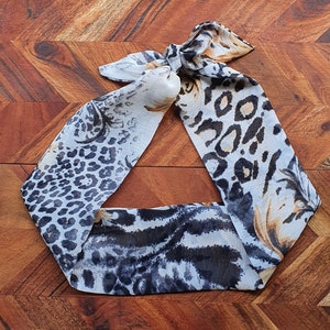 Hair Scarf - Women's Hair - Vintage - Handmade - Bows - Ponytails - Buns - Polyester/Chiffon/Crepe - Neckerchief - Bag Scarf