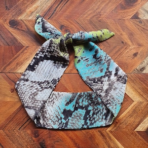 Hair Scarf - Women's Hair - Vintage - Handmade - Bows - Ponytails - Buns - Polyester/Chiffon/Crepe - Neckerchief - Bag Scarf