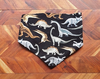 Pañuelo para perro con estampado de dinosaurios - Pañuelo hecho a mano