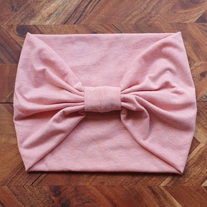 Extra Wide Women&#39;s Pink Headband, Stretchy Turban Workout/Yoga Boho Head Wrap Bandana -Buy 3 Get 1 Free!