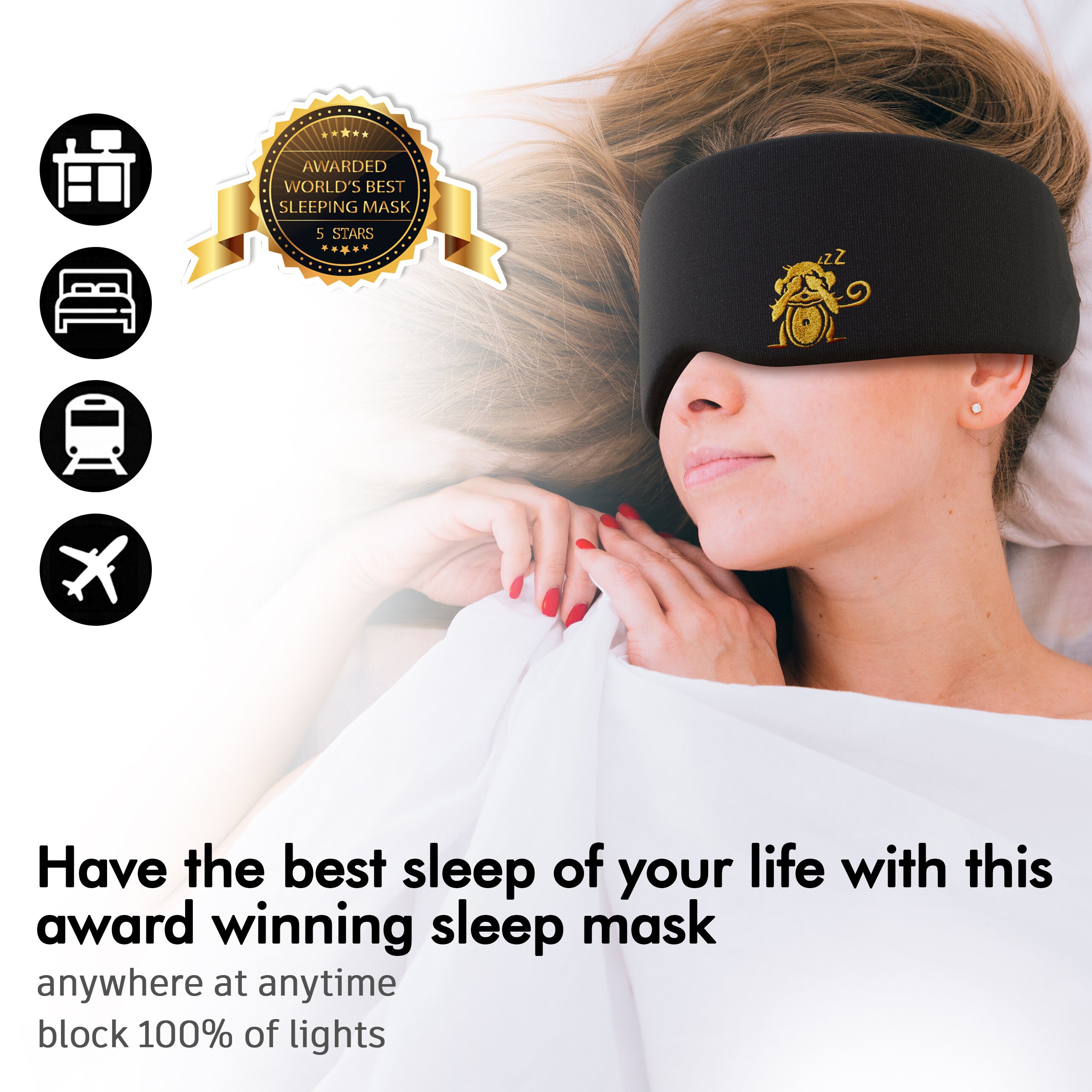 Sleep Monkey Luxury Sleep Mask AwardWinning Sleeping Mask Etsy