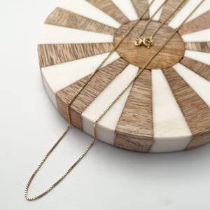 14K Gold Box Chain Necklace