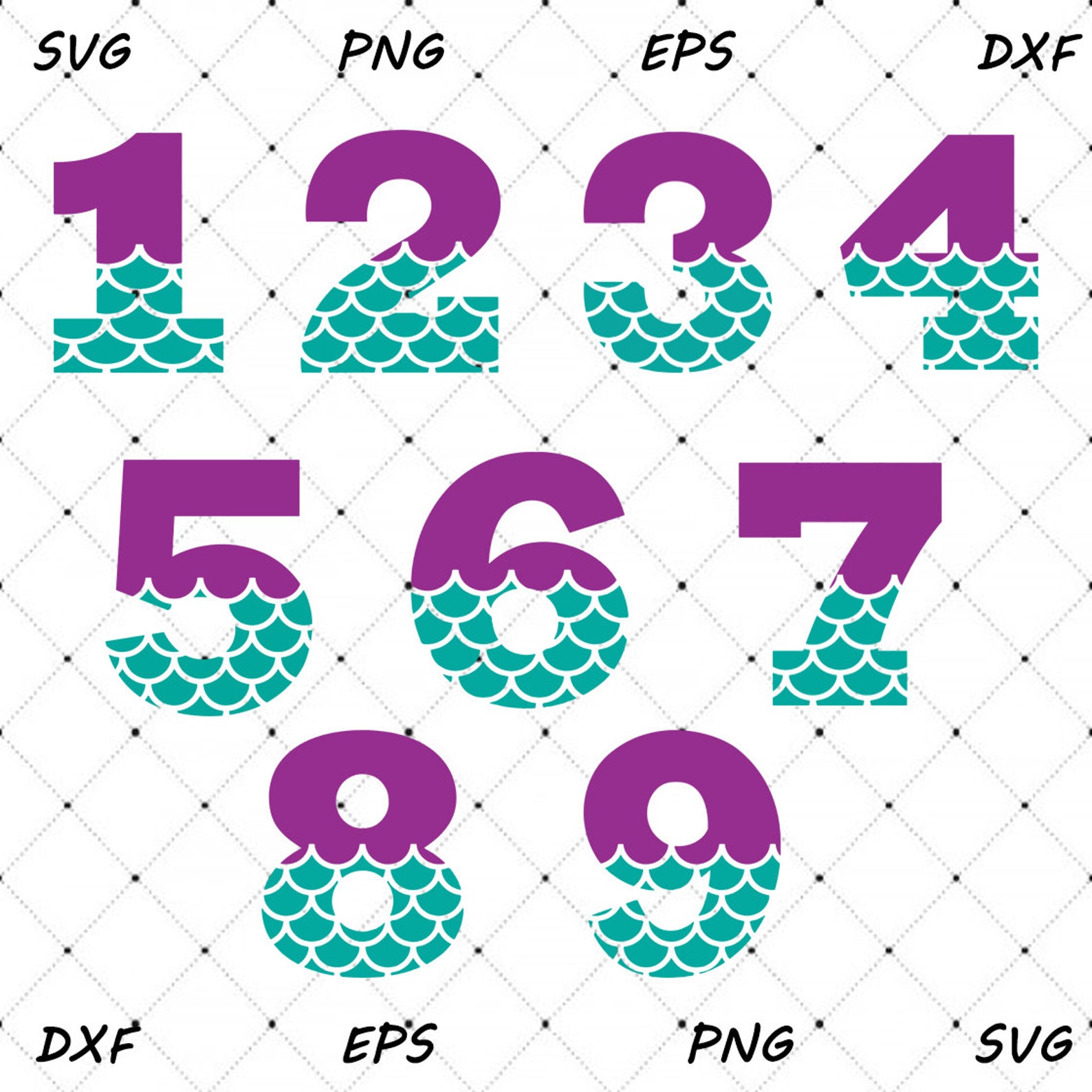 MeRmAid NuMbErS SvG BuNdLe MeRmAiD NuMbeRs SvG BiRtHdAy Etsy