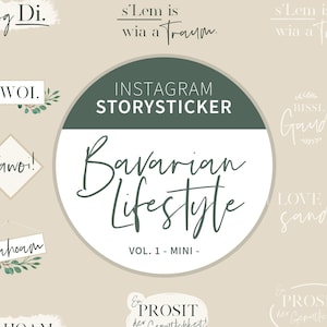 Instagram Story Sticker &quot;Bavarian Lifestyle&quot; Vol. 1 + 2 - Mini -