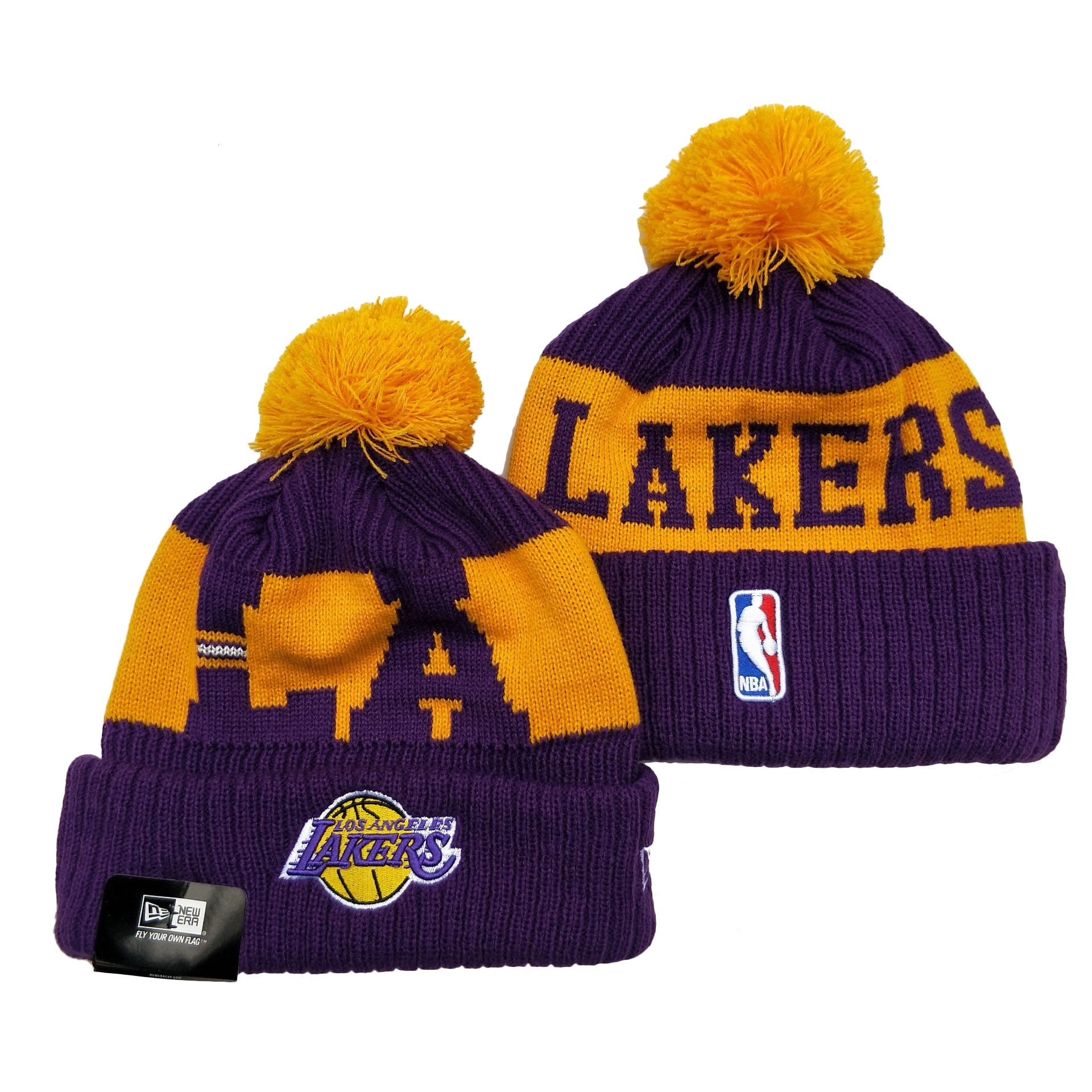 Los Angles Lakers Hat Vintage La Lakers Ski Beanie Hat Snow Cap