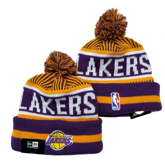 Buy NBA Los Angeles Lakers Adult Winter Hat/Beanie with Removable Pom Pom  one Size Multicolor Online at Low Prices in India 