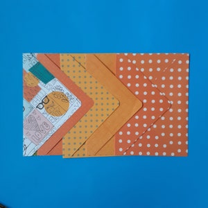 Handmade Envelopes | Set of 5 Envelopes | Orange Themed