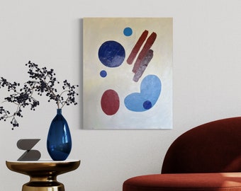 Extra Large Abstract Painting: Terracotta Beige Textured Wall Art