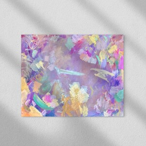 Original Purple Abstract Painting: Modern Art on Canvas