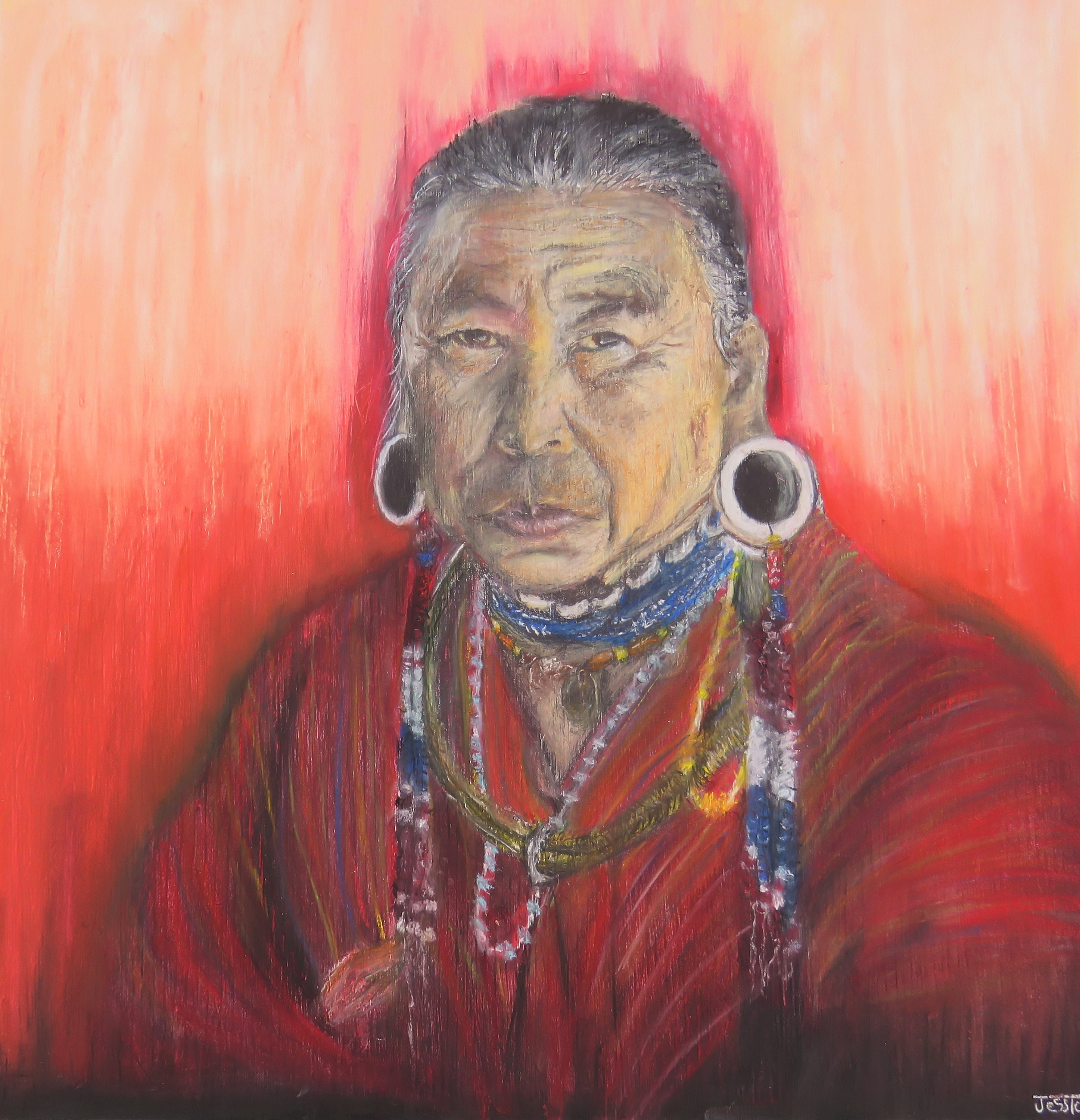 Pintura De Retrato Original De Nativos Africanos étnicos Etsy