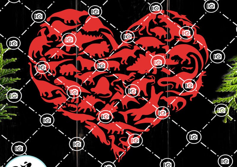 dinosaur with a heart