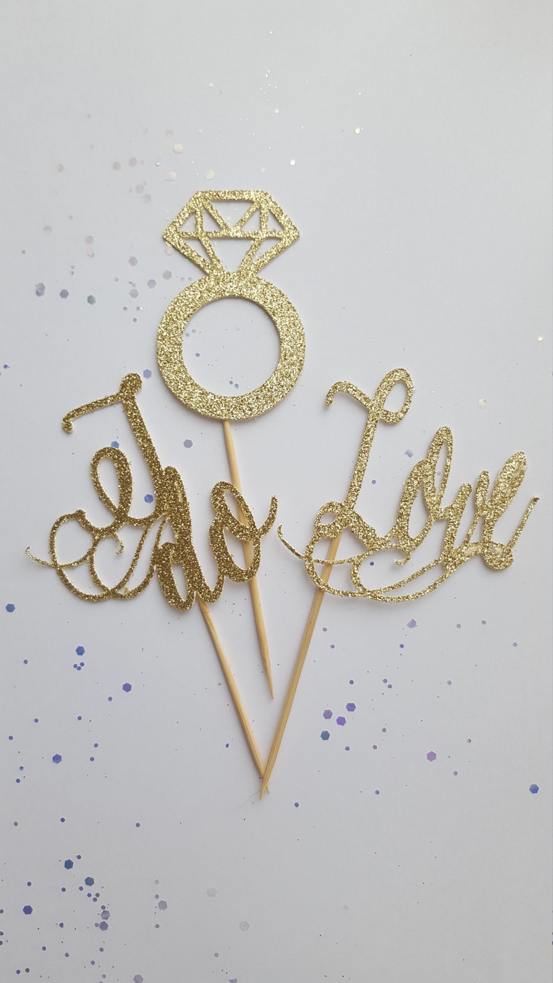 Engagement Cupcake Toppers Pack of 12/24/36/48 Etsy