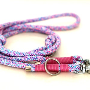 Dog leash, rope leash "Lolli", adjustable, purple colored - wish leashes image 9