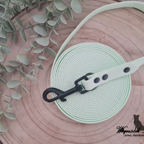 Towing Line - Training Line made of Biothane - Mint Green