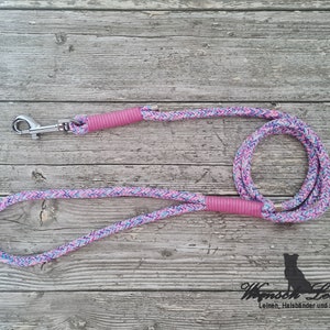 Dog leash, rope leash "Lolli", adjustable, purple colored - wish leashes image 8