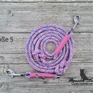Dog leash, rope leash "Lolli", adjustable, purple colored - wish leashes image 4