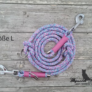 Dog leash, rope leash "Lolli", adjustable, purple colored - wish leashes image 6