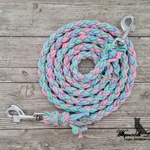 Dog leash - paracord leash "Cotton Candy" - handmade - various sizes
