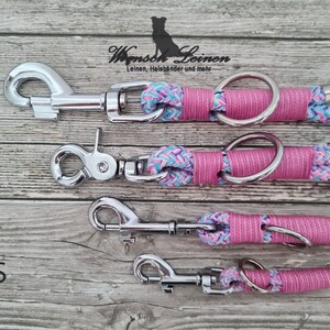 Dog leash, rope leash "Lolli", adjustable, purple colored - wish leashes image 2