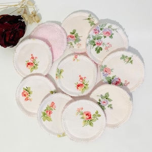 10 3-layer makeup remover pads. Cotton, fleece and microfiber sponge, makeup wipes. Reusable, washable. Zero Waste.
