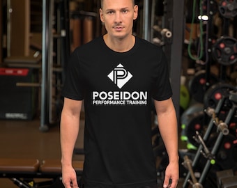Design atualizado* Camiseta unissex de manga curta para treinamento de desempenho Poseidon