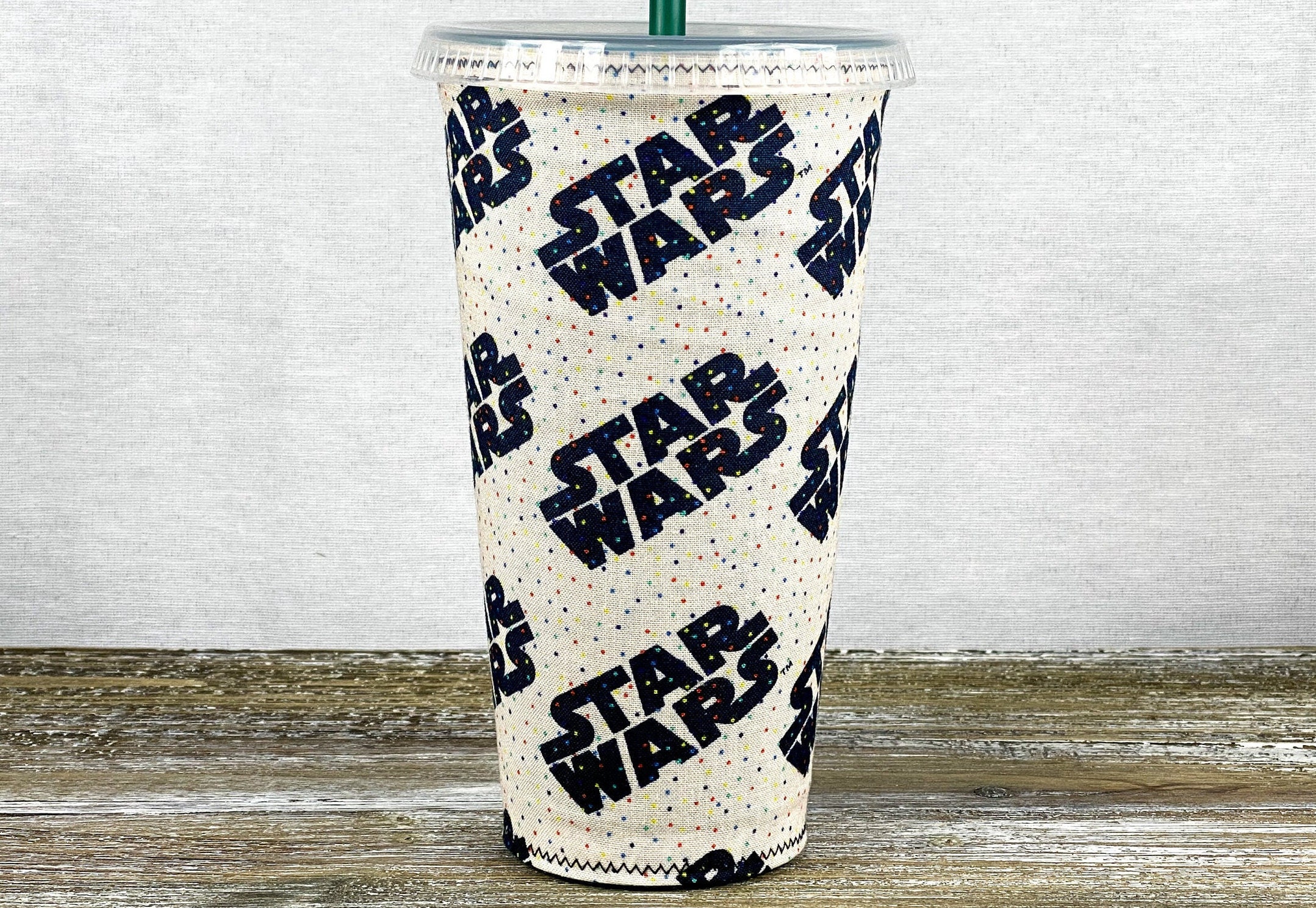 Star Wars Starbucks Cup Tumbler, Handmade, Yoda, Darth Vader, Gift