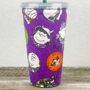 PEANUTS GANG HALLOWEEN Coffee Cup Cozy / Great Pumpkin Charlie Brown Snoopy