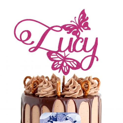 Personalised Butterfly Cake Topper Etsy