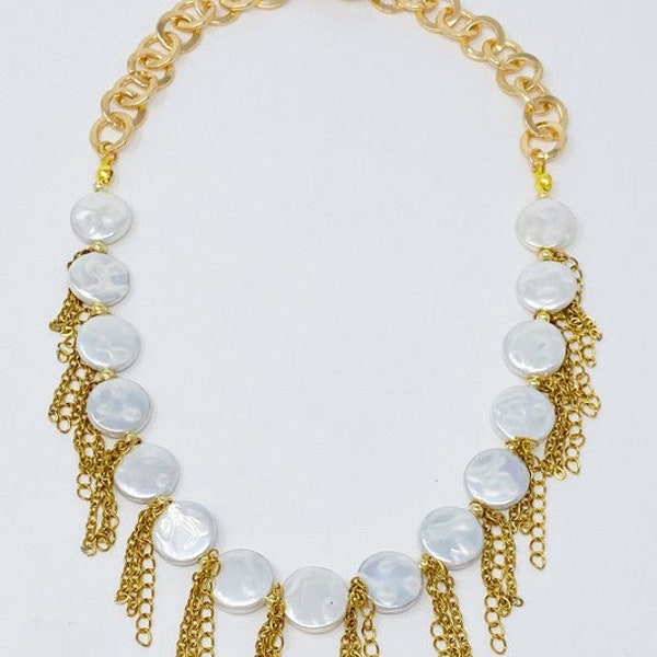 Colorful Petal Fringe Necklace main image 0