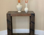 One of a Kind, Solid Oak with Coffee Bean Stain, End Table, Nightstand, Handmade, 23 quot W x 26 quot H x 12 quot D Proudly Made in Colorado, USA