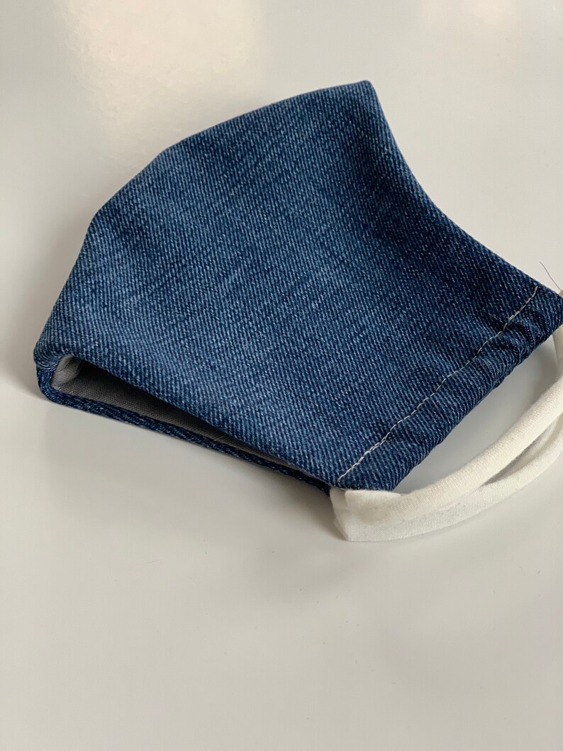 Denim Cotton Washable Face Mask Reusable Face Mask with a image 1