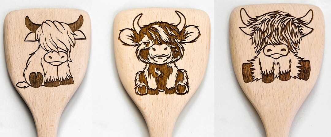 Engraved Spatula South Cow