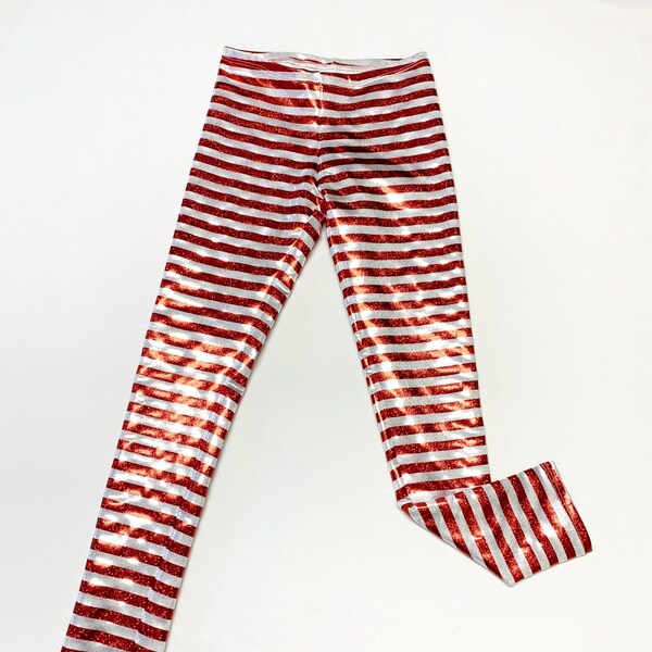 Candy Cane Leggings - Etsy