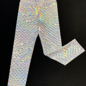 kids white mermaid leggings