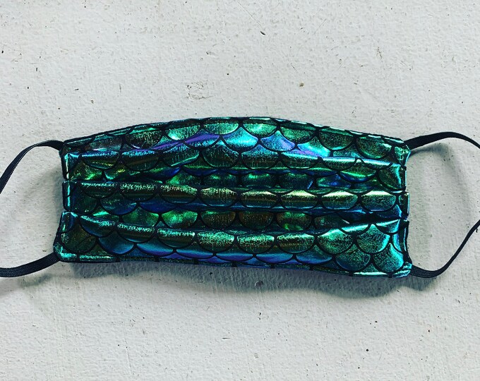 Mermaid Face Mask/ Washable Mask / Iridescent Mermaid/ Adult and Child
